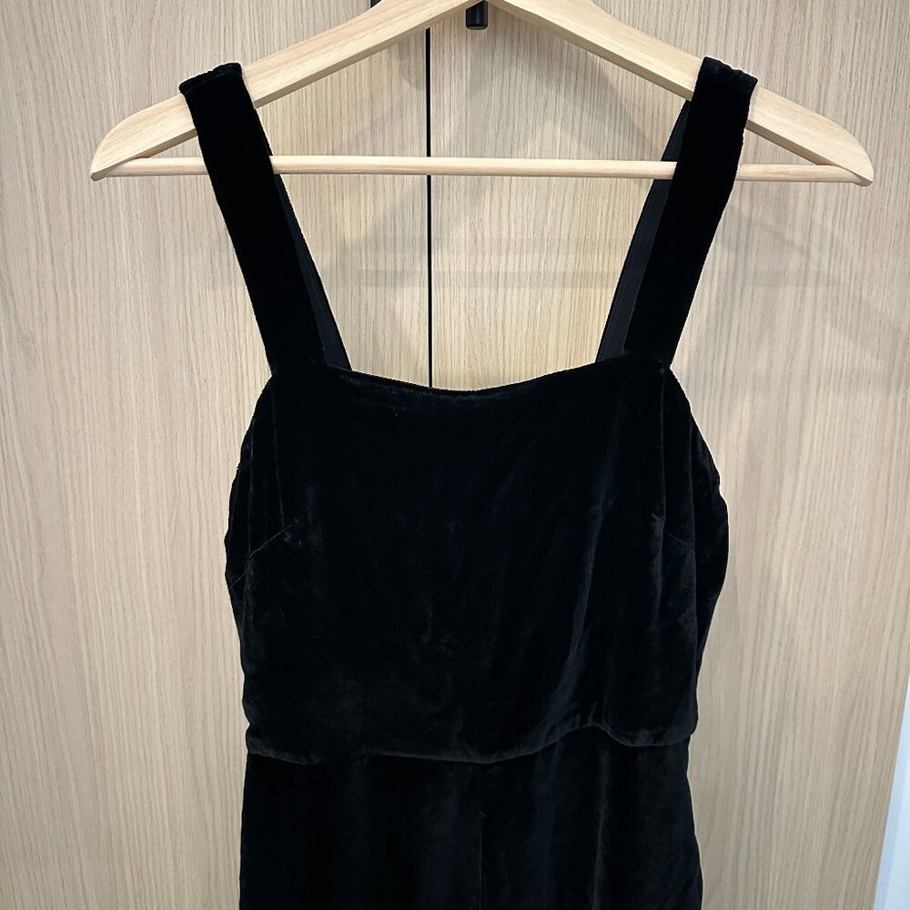 Madewell Black Velvet Romper - Size 0